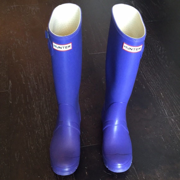 Hunter Shoes - Hunter Wellington Boots - Lilac